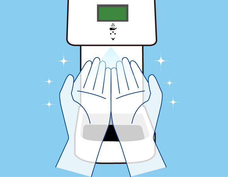 受け皿で設置場所が飛沫で汚れない
