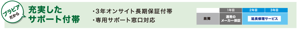 充実したサポート付帯