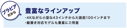 豊富なラインアップ