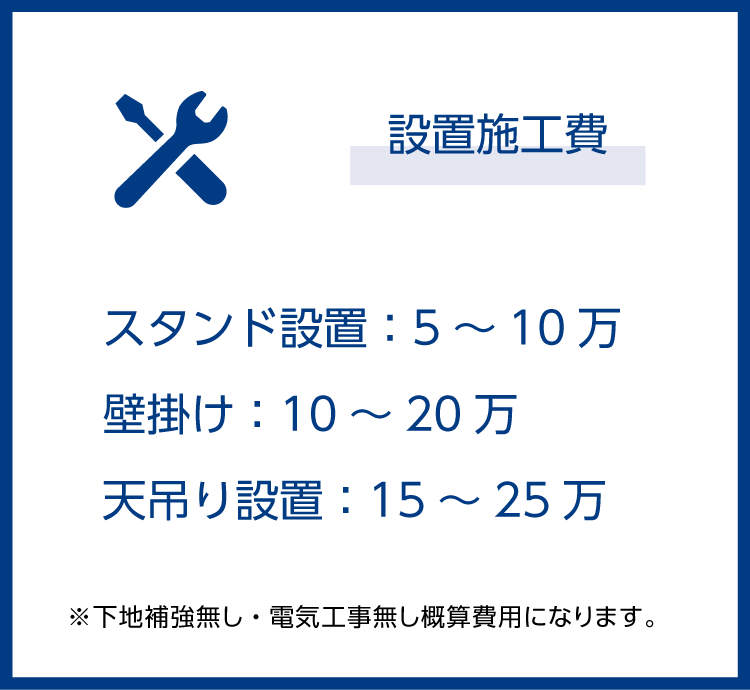 イニシャルコスト:設置施工費