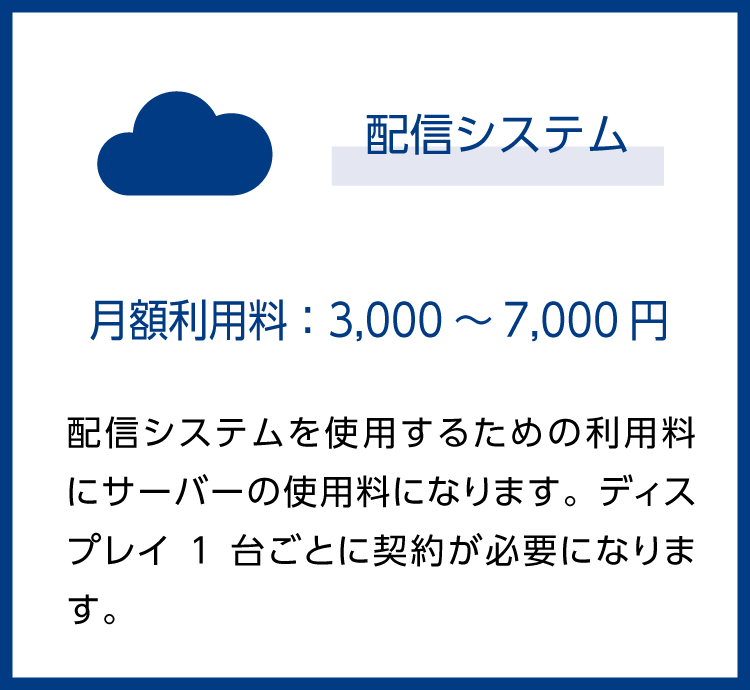 ランニングコスト:配信システム