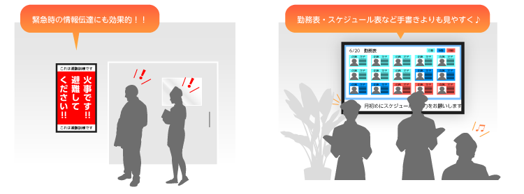 緊急時の情報伝達に効果的